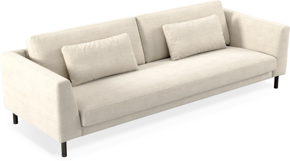 Willow - 4-sits soffa, hel dyna, fast klädsel - Beige