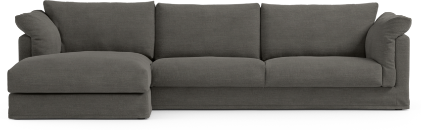 Cherrie Klädsel -  3-sits soffa med schäslong vänster - Grå
