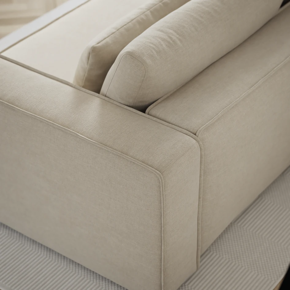 Ide - Bäddsoffa 3-sits med schäslong vänster - Beige