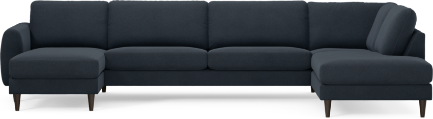 Bridge - 3-sits soffa med schäslong vänster och divan höger - Blå