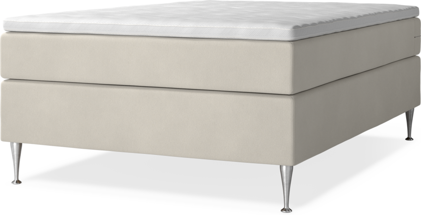 New York - Kontinentalsäng, enkelsäng med bäddmadrass - Beige