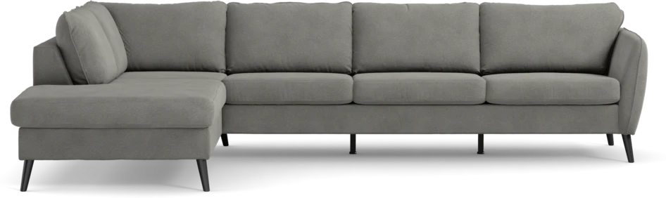 County - 3-sits soffa med divan vänster - Grå