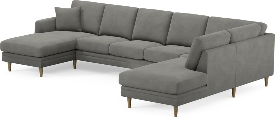 Eden - 3-sits soffa med schäslong vänster och divan höger - Grå