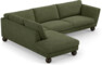 Madison - 3-sits soffa med divan vänster - Grön
