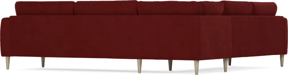 Bridge - Hörnsoffa, 2+3-sits - Röd