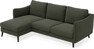 Madison Lux - 2-sits soffa med schäslong vänster - Grön