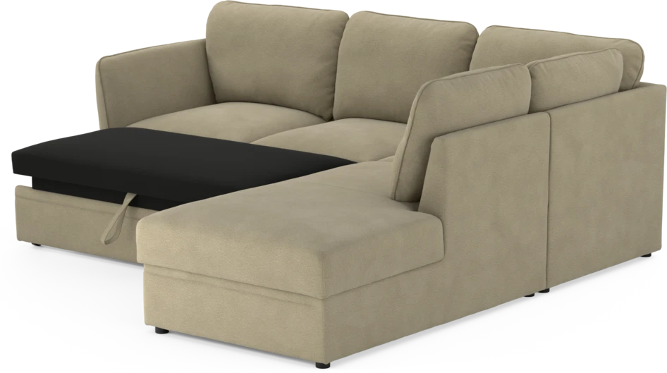 Öland - Bäddsoffa med divan höger - Beige