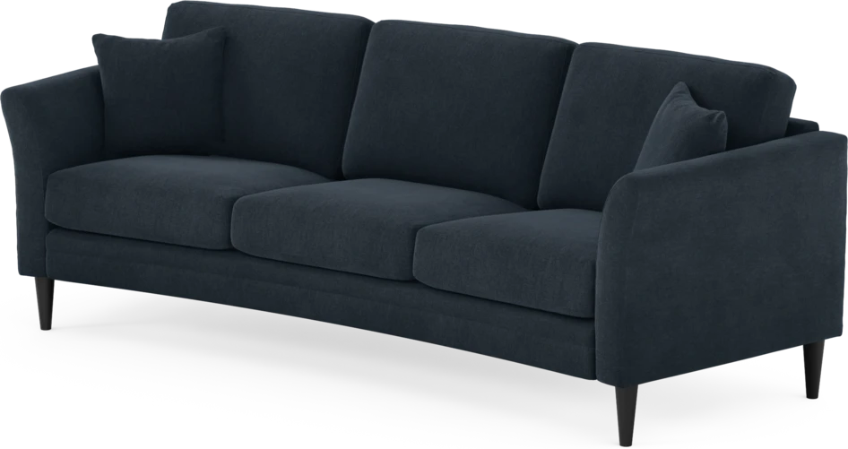 Eden - 3-sits soffa svängd - Blå