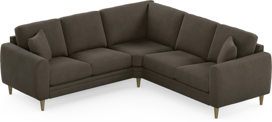 Eden - Hörnsoffa, 2+2-sits - Brun