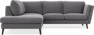 Madison - 2-sits soffa med divan vänster - Grå
