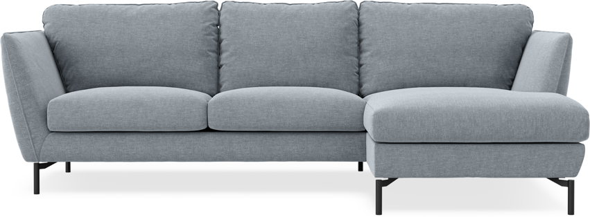 Madison Lux - 2-sits soffa med schäslong höger - Blå