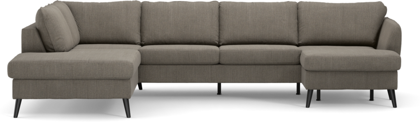 County - 3-sits soffa med divan vänster och schäslong höger - Brun