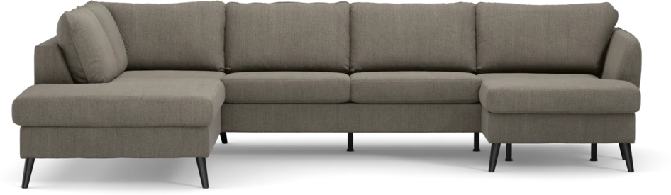 County - 3-sits soffa med divan vänster och schäslong höger - Brun