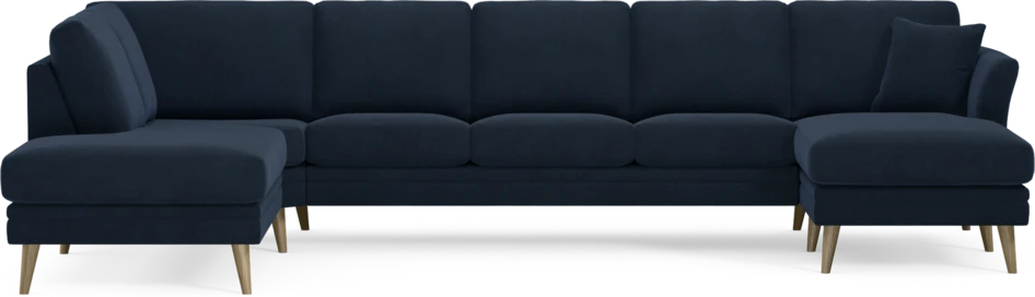 Eden - 3-sits soffa med divan vänster och schäslong höger - Blå