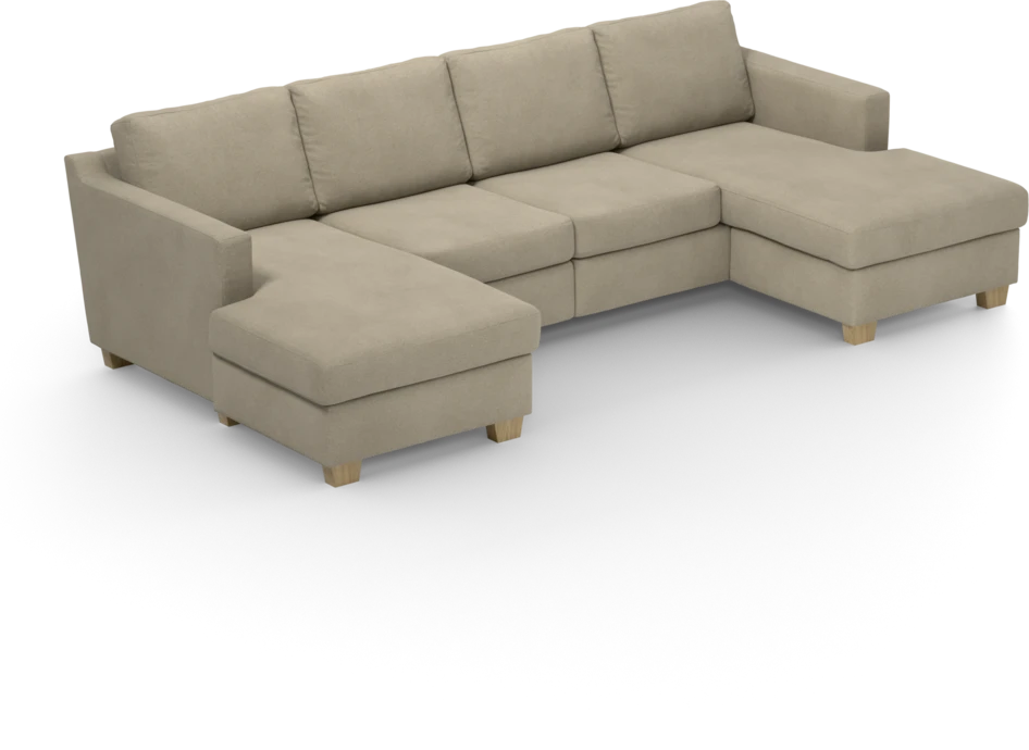 Friday - 2-sits soffa med två schäslonger - Beige
