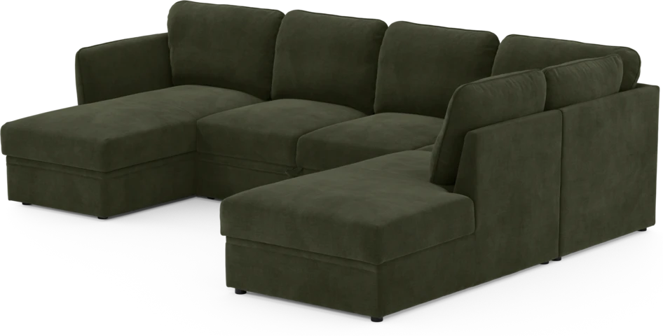Öland - Bäddsoffa med schäslong vänster och divan höger - Beige