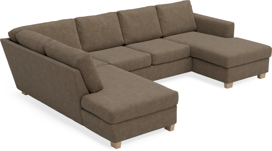 Friday - 3-sits soffa med divan vänster och schäslong höger - Brun
