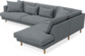 Harper - 3-sits soffa med divan höger - Blå