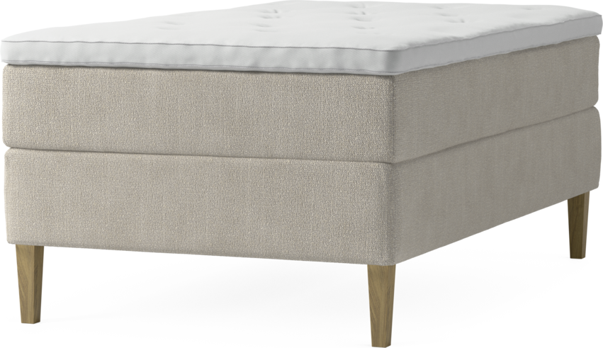 Delux Exclusive - Kontinentalsäng, enkelsäng 120 cm med bäddmadrass och sängben