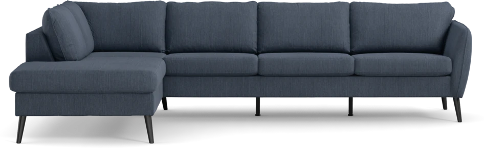 County - 3-sits soffa med divan vänster - Blå