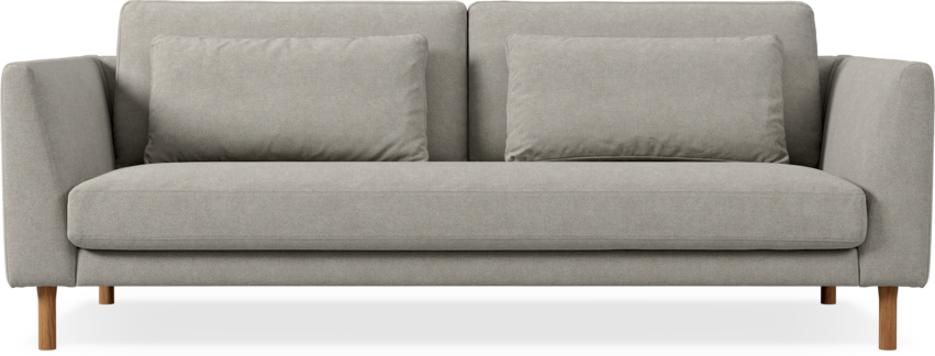 Willow - 3-sits soffa, hel dyna, fast klädsel - Beige