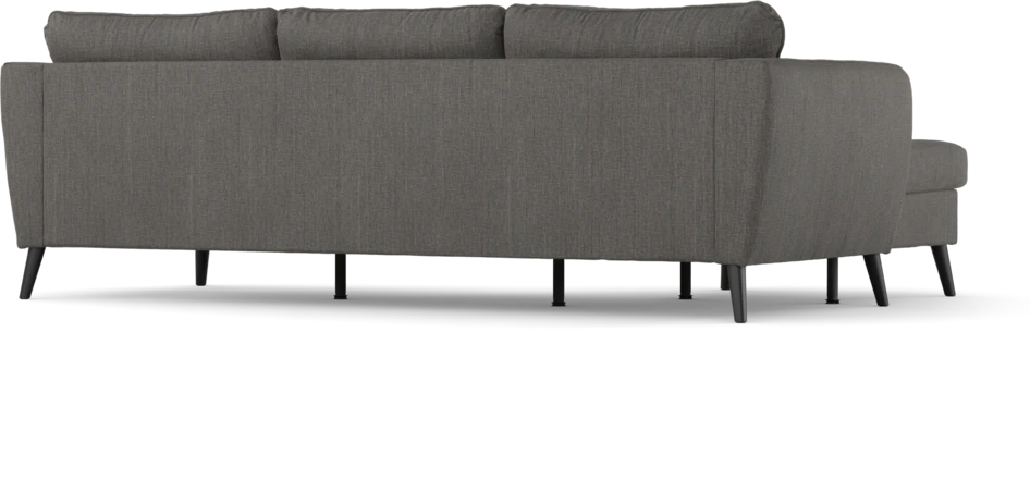 County - 3-sits soffa med flyttbar schäslong - Brun