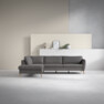 County - 2,5-sits soffa med divan vänster - Brun