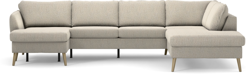 County - 3-sits soffa med schäslong vänster och divan höger - Beige
