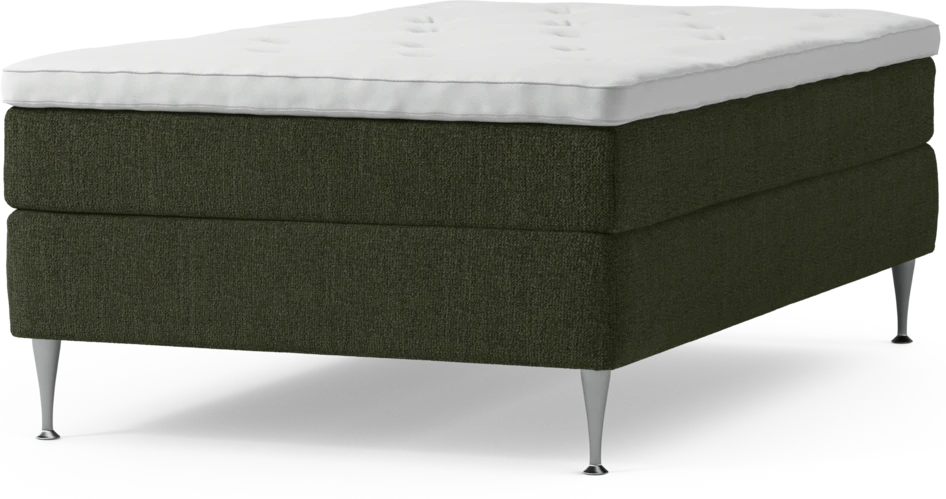 Delux Sense - Kontinentalsäng, enkelsäng 120 cm med bäddmadrass och sängben