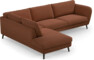 Madison - 3-sits soffa med divan vänster - Röd