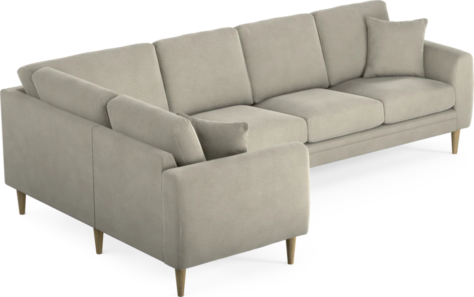 Eden - Hörnsoffa, 1+3-sits - Brun