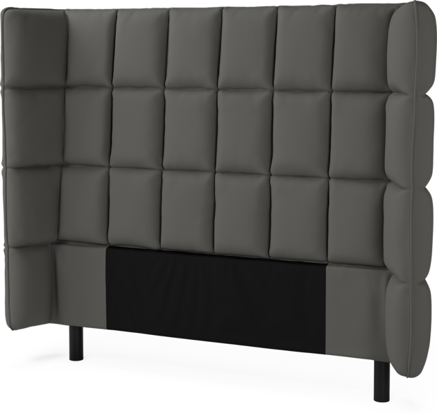 Delux Rutig - Sänggavel, 120-180 cm - Grå