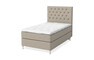 Dream Delux - Kontinentalsäng, enkelsäng med bäddmadrass Dream Delux vit - Beige