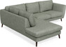 Madison - 2-sits soffa med divan vänster - Turkos