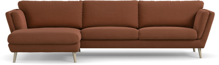 Madison Lux - 3-sits soffa med schäslong vänster - Röd