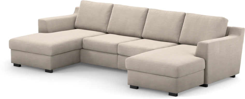 Friday - 2-sits soffa med två schäslonger - Beige