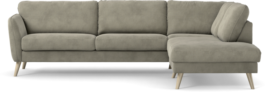 Bridge - 3-sits soffa med divan höger - Grå