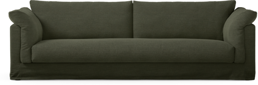 Cherrie - 4-sits soffa, hel dyna och kappa - Grön