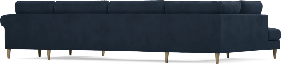 Bridge - 3-sits soffa med divan vänster och schäslong höger - Blå