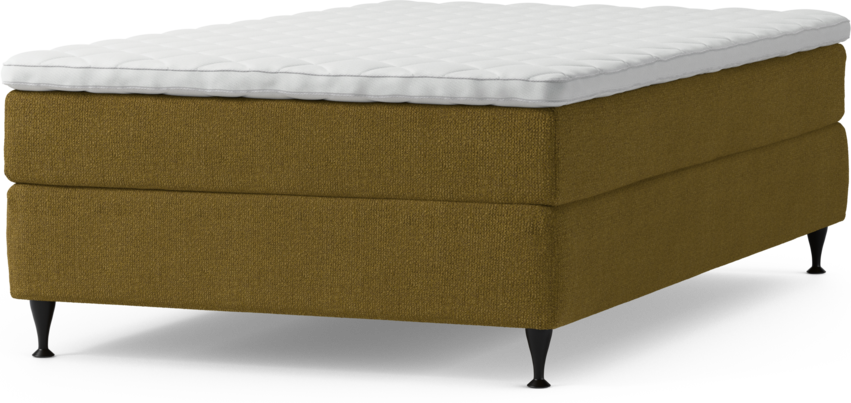 Delux Sense - Kontinentalsäng, enkelsäng 120 cm med bäddmadrass och sängben