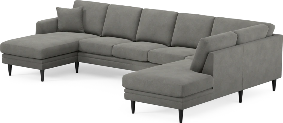 Eden - 3-sits soffa med schäslong vänster och divan höger - Grå