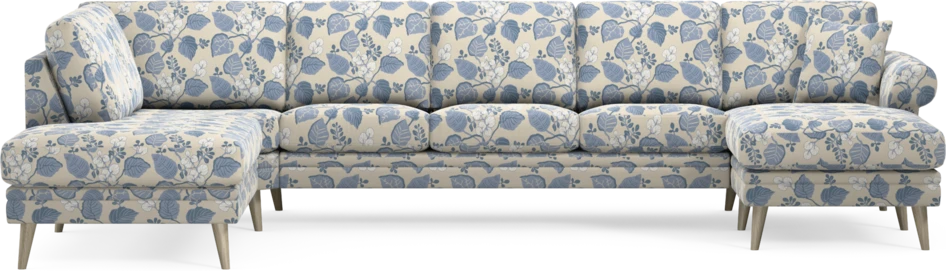 Eden - 3-sits soffa med divan vänster och schäslong höger - Flerfärgad