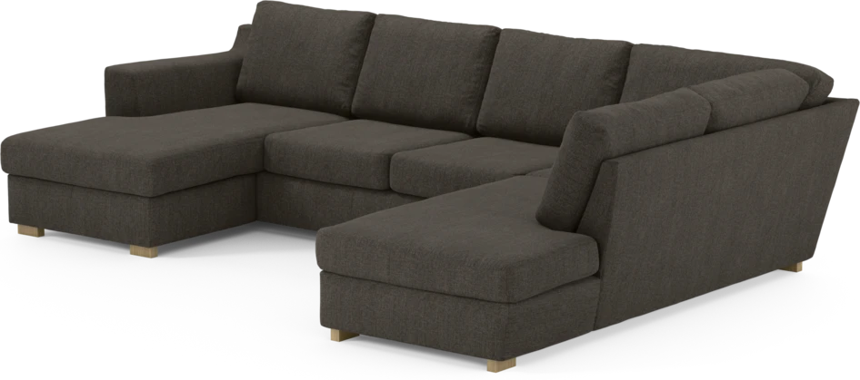 Friday - 3-sits soffa med schäslong vänster och divan höger - Brun