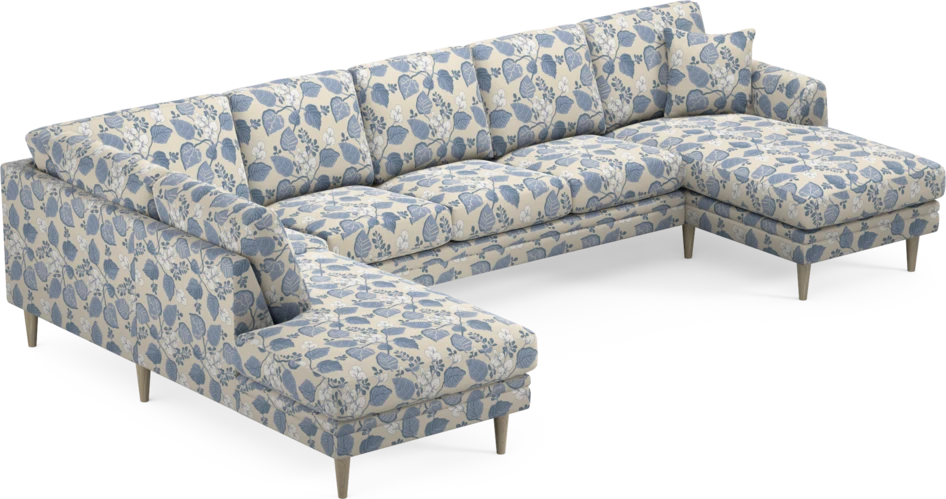 Eden - 3-sits soffa med divan vänster och schäslong höger - Flerfärgad