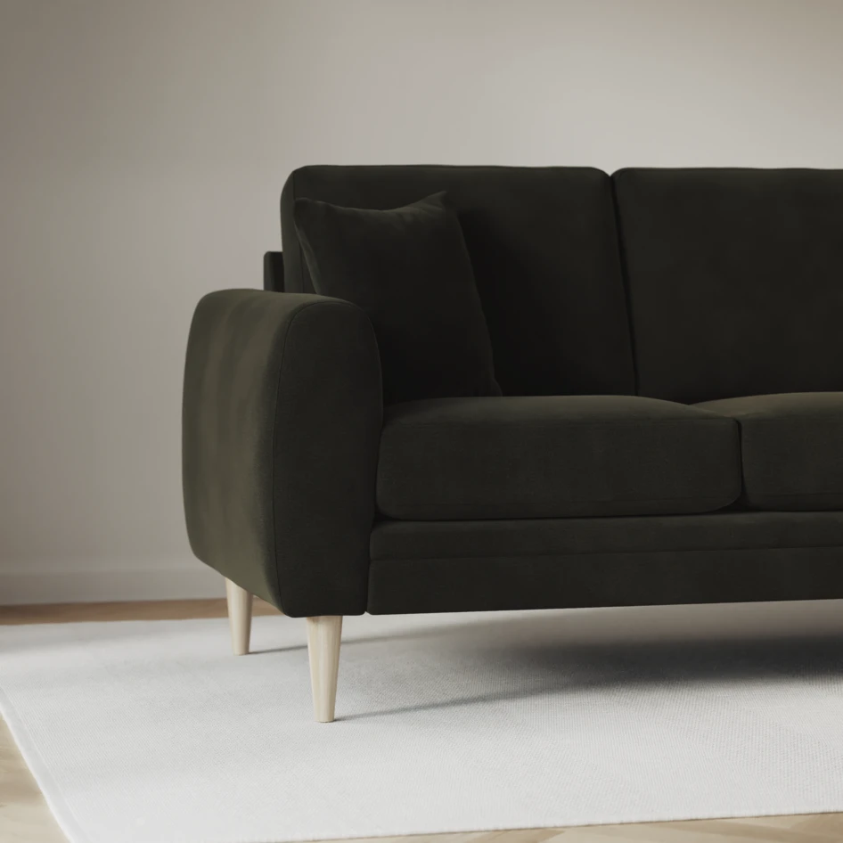 Eden - 3-sits soffa svängd - Grön