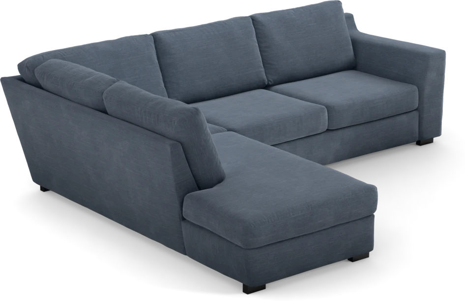 Friday - 2,5-sits soffa med divan vänster - Blå