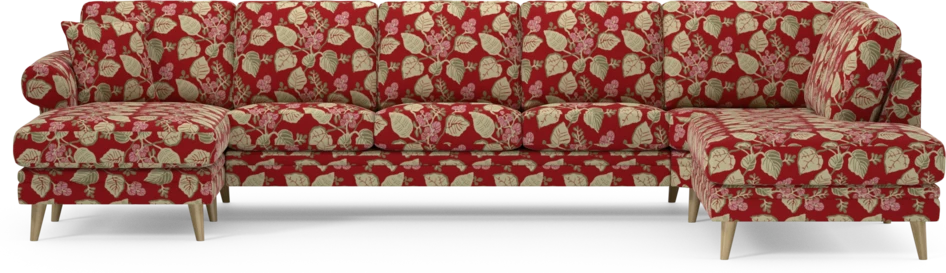 Eden - 3-sits soffa med schäslong vänster och divan höger - Flerfärgad
