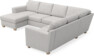Friday - Hörnsoffa, 3+2-sits med schäslong vänster - Grå