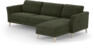 Bridge - 3-sits soffa med schäslong höger - Grön