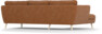 Madison Lux - 2-sits soffa med schäslong vänster - Orange